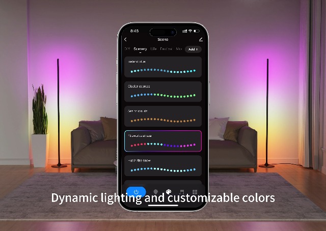 Lanmonlily LED Floor Lamp,Corner Lamp Compatible with Alexa, Smart